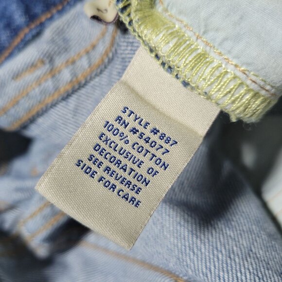 Cabi Jeans Womens Size 2 Straight Leg Low Rise Medium Wash Patchwork Denim Pants - Picture 8 of 8